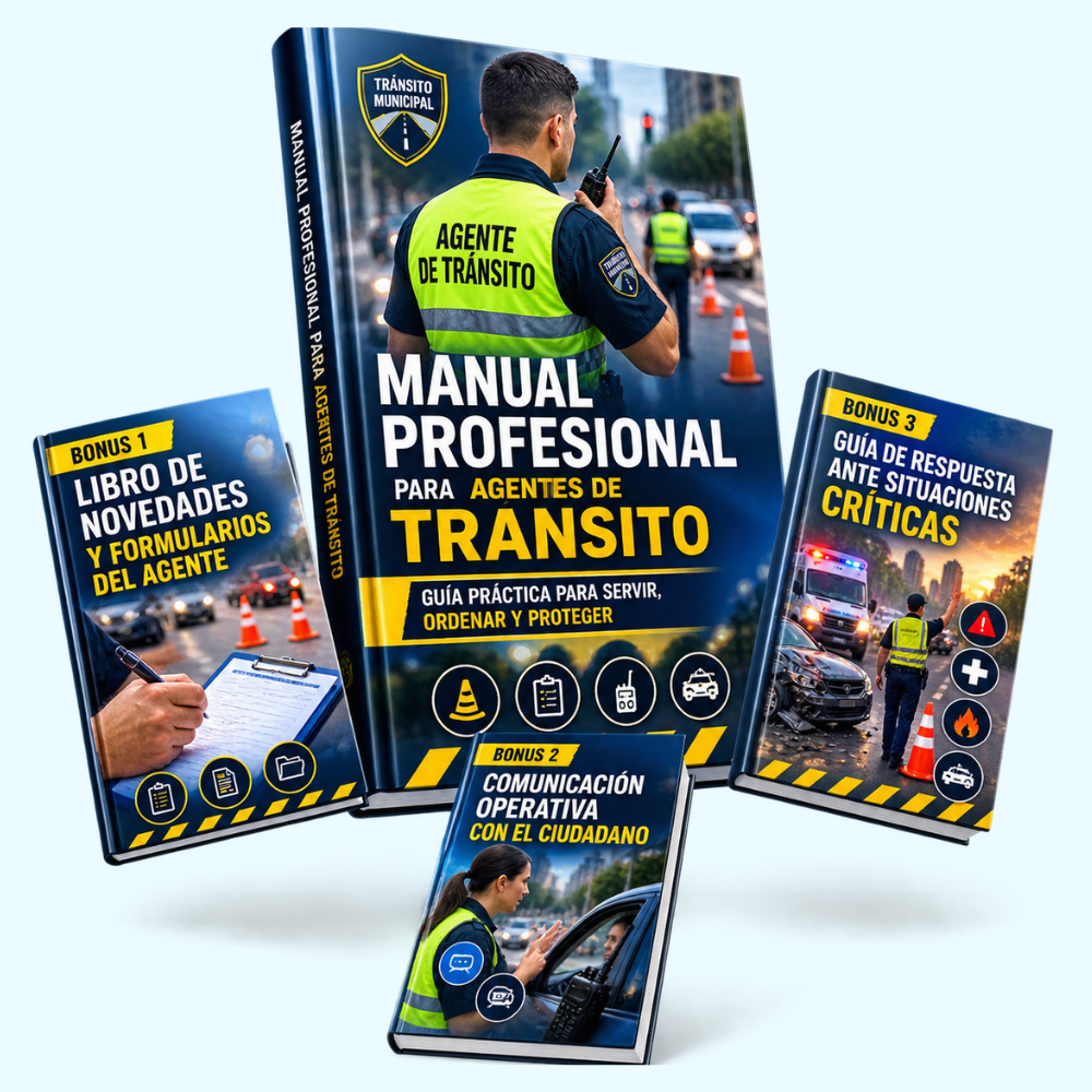 Manual Profesional para Agentes de Tránsito + 3 Bonus Prácticos
